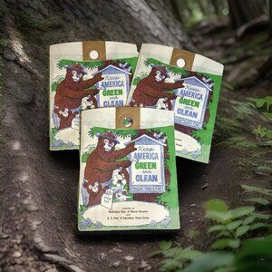 Vtg SMOKEY BEAR Paper Litter Bag WASHINGTON Keep America Beautiful Set of 3